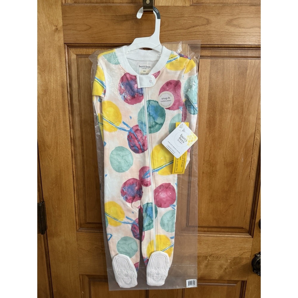 Burt's Bees Baby Sleeper 18 Month: Snug-Fit Outer Space sleeper Brand New